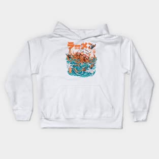 Dark Great Ramen off Kanagawa Kids Hoodie